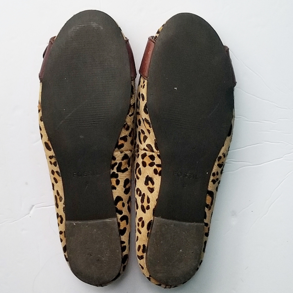 Fossil Animal Print Buckle Flats - Picture 5 of 8